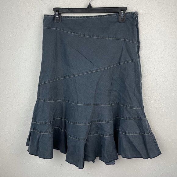 DKNY Jeans Linen Blend Shirt Size 8 EUC - Picture 1 of 8